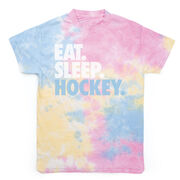 Hockey Short Sleeve T-Shirt - Eat. Sleep. Hockey Tie Dye