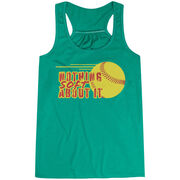 Softball Flowy Racerback Tank Top - Nothing Soft About It