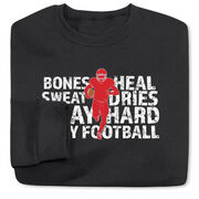 Football Crewneck Sweatshirt - Bones Saying