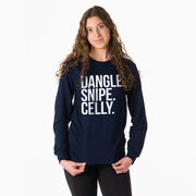 Hockey Tshirt Long Sleeve - Dangle Snipe Celly Words