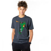 Guys Lacrosse Short Sleeve T-Shirt - Lacrosse Leprechaun