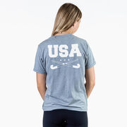 Field Hockey Short Sleeve T-Shirt - USA(Back Design)