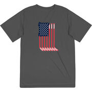 Hockey Short Sleeve Performance Tee - American Flag