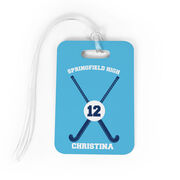 Field Hockey Bag/Luggage Tag - Personalized Team Crossed Sticks