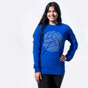 Volleyball Tshirt Long Sleeve - Volleyball Words