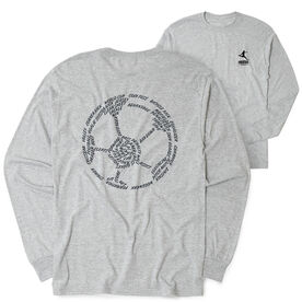 Soccer Tshirt Long Sleeve - Soccer Words (Back Design)
