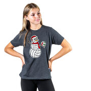 Volleyball Short Sleeve T-Shirt - Serving Holiday Cheer