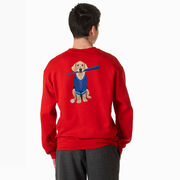 Baseball Crewneck Sweatshirt - Dinger the Baseball Dog (Back Design)