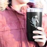 Skiing 20 oz. Double Insulated Tumbler - Female Silhouette