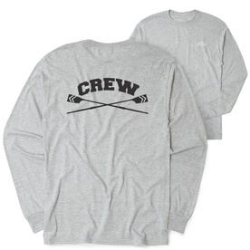 Crew Tshirt Long Sleeve - Crew Crossed Oars Banner (Back Design)