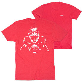 Football Short Sleeve T-Shirt - Santa Player (Back Design)