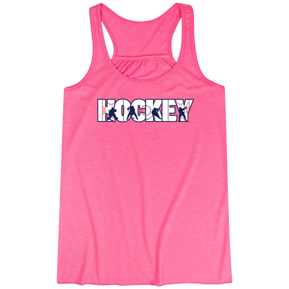 Hockey Flowy Racerback Tank Top - Hockey Life