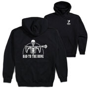 Guys Lacrosse Hooded Sweatshirt - Bad To The Bone (Back Design)