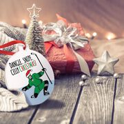 Hockey Round Ceramic Ornament - Dangle Snipe Celly Christmas!