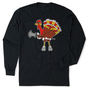 Guys Lacrosse T-Shirt Long Sleeve - Top Cheddar Turkey Tom