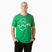 Running Short Sleeve T-Shirt - Santa Run Face 