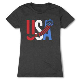 Soccer Women's Everyday Tee - USA Patriotic
