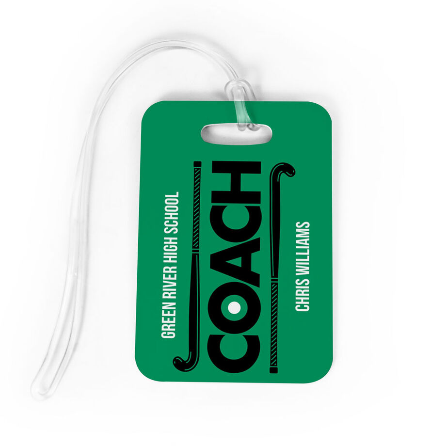Field Hockey Bag/Luggage Tag - Personalized Coach