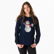 Volleyball Tshirt Long Sleeve - Serving Holiday Cheer