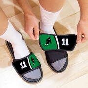 Hockey Repwell&reg; Slide Sandals - Personalized Slapshot