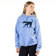 Baseball Hooded Sweatshirt - Navy Baseball Dog