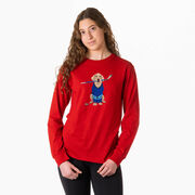 Hockey Tshirt Long Sleeve - Puck The Hockey Dog