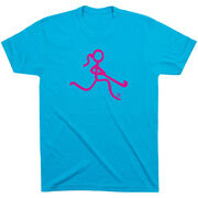 Field Hockey Tshirt Short Sleeve Neon Field Hockey Girl