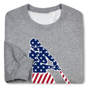 Baseball Crewneck Sweatshirt - Baseball Stars and Stripes Player