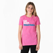 Volleyball Women's Everyday Tee - Eat. Sleep. Volleyball.