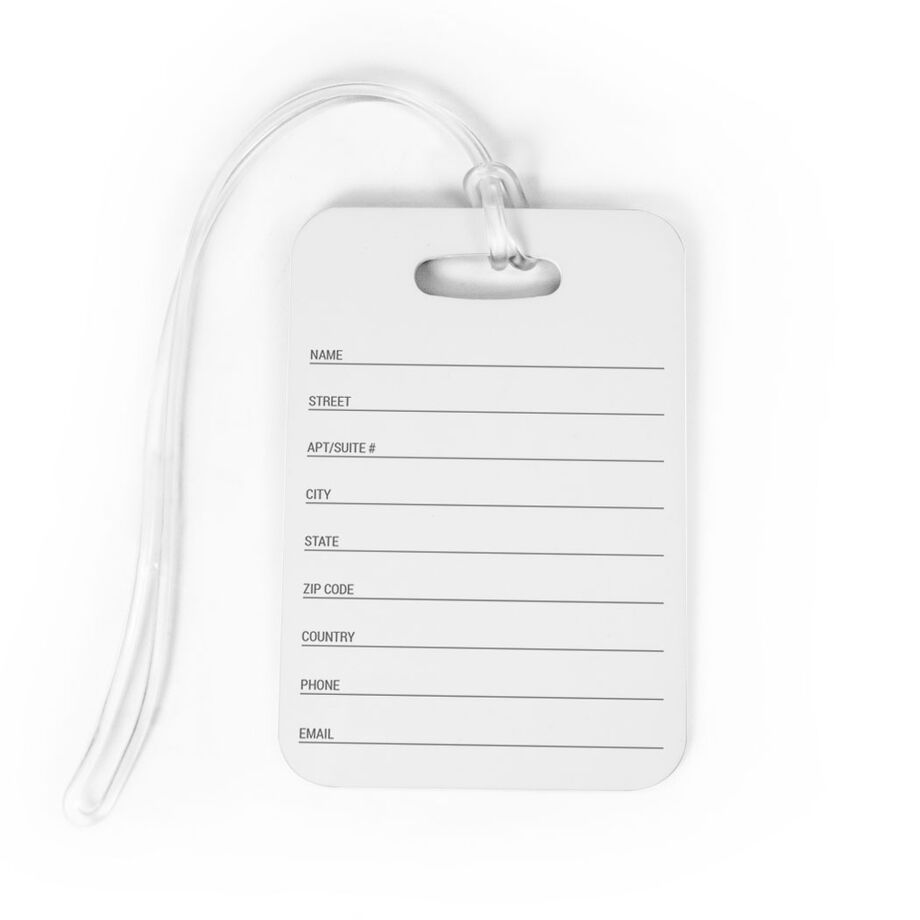 Crew Bag/Luggage Tag - Personalized Text with Crossed Oars