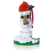 Baseball Ornament - Baseball Snowman