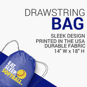 Softball Drawstring Backpack Eat. Sleep. Softball.