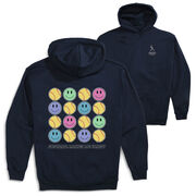 Softball Hooded Sweatshirt - Softball Makes Me Happy (Back Design)