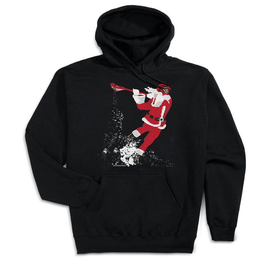 Guys Lacrosse Hooded Sweatshirt - Santa Laxer