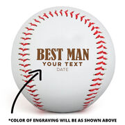 Engraved Baseball - Best Man