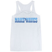 Swimming Flowy Racerback Tank Top - Make Waves [Adult XXX-Large/White] - SS