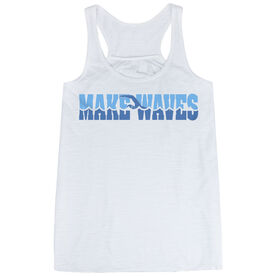 Swimming Flowy Racerback Tank Top - Make Waves [Adult XXX-Large/White] - SS