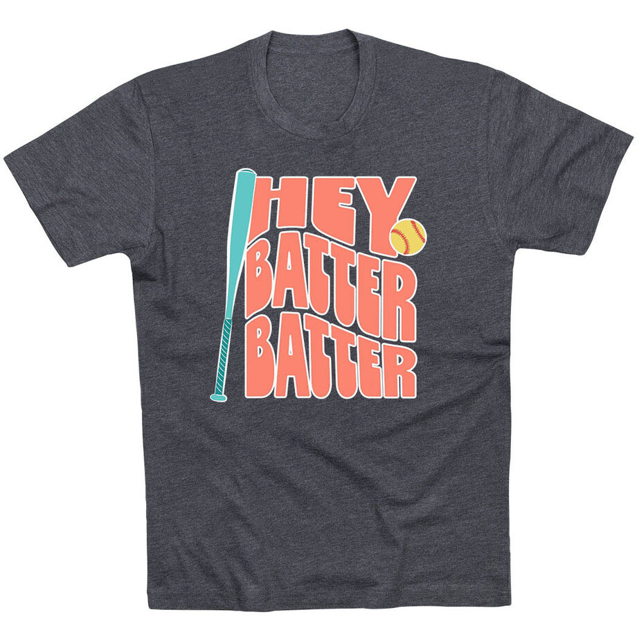 Softball Short Sleeve T-Shirt - Hey Batter Batter