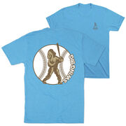 Baseball Short Sleeve T-Shirt - Baseball Bigfoot (Back Design)