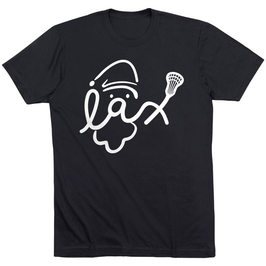 Lacrosse Short Sleeve T-Shirt - Santa Lax Face - Personalization Image