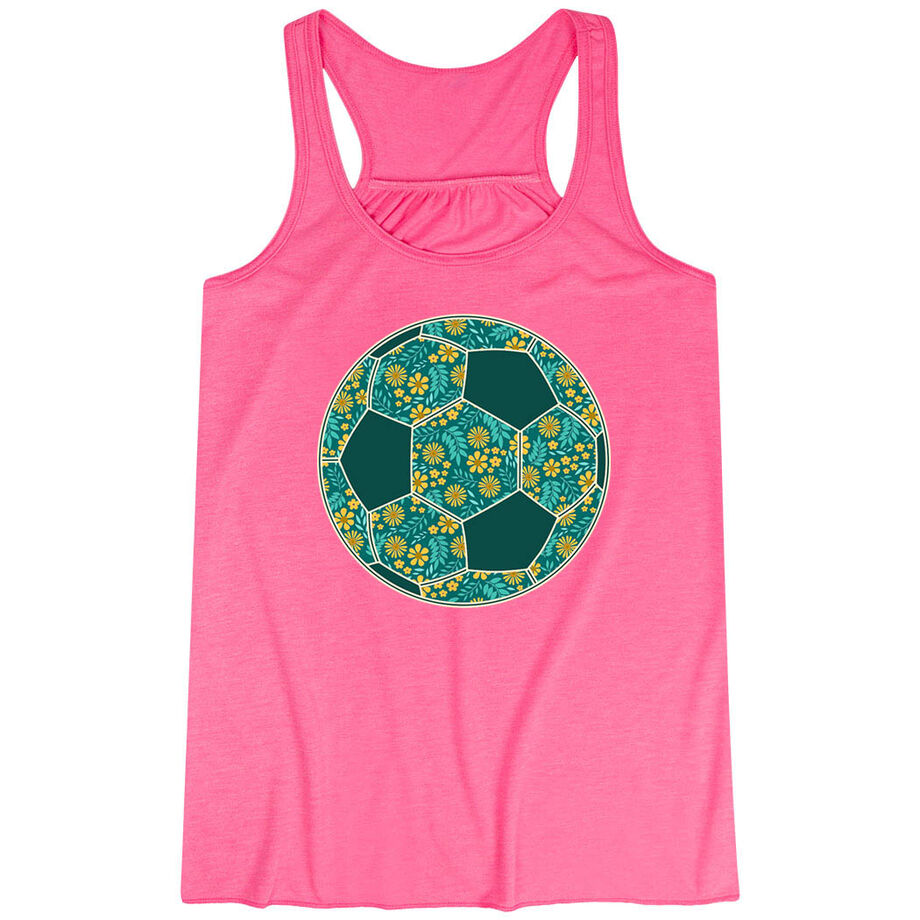 Soccer Flowy Racerback Tank Top - Summer Kicks