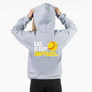 Softball Hooded Sweatshirt - Eat. Sleep. Softball (Back Design)
