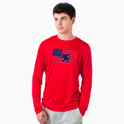 Hockey Long Sleeve Performance Tee - Hockey Land That We Love