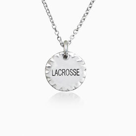 Livia Collection Sterling Silver Scalloped Lacrosse Necklace