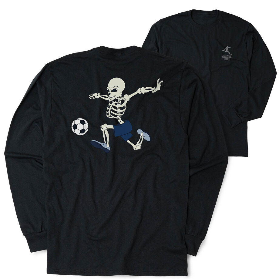 Soccer Tshirt Long Sleeve - Skeleton Striker (Back Design)