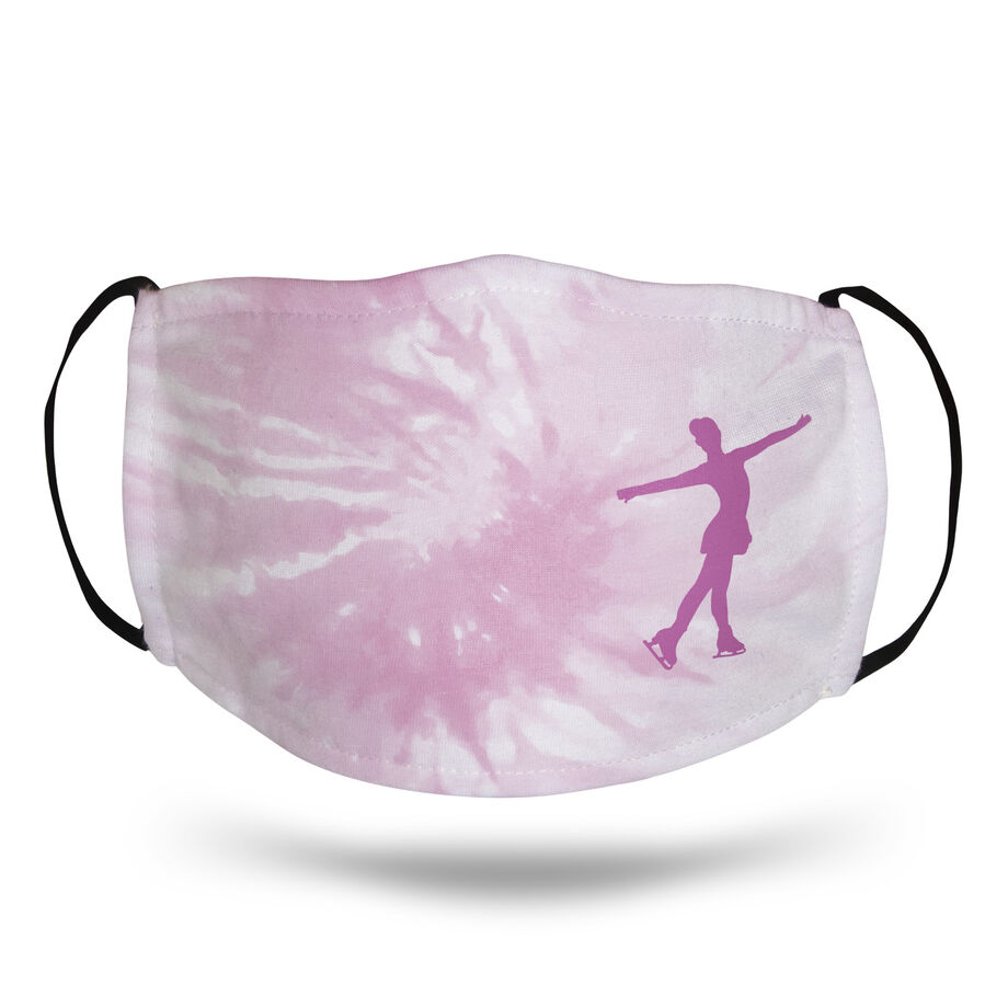 Figure Skating Face Mask - Figure Skater with Tie-Dye