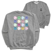 Soccer Crewneck Sweatshirt - Soccer Makes Me Happy (Back Design)