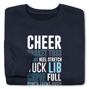 Cheerleading Crewneck Sweatshirt - Cheerleading Words