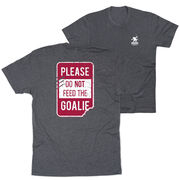 Hockey Short Sleeve T-Shirt - Don't Feed The Goalie (Back Design)