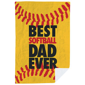 Softball Premium Blanket - Best Dad Ever